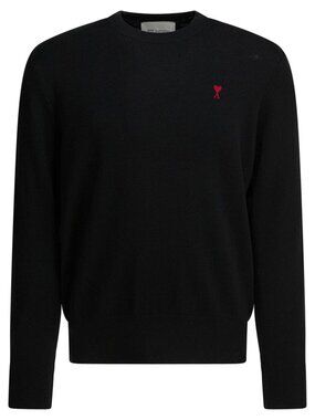 Ami Paris Crew-Neck Sweater With Logo Tag Size XL Men